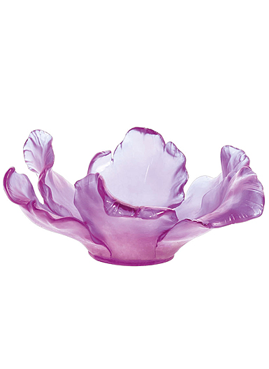 Daum 11.8" Tulip Bowl in Ultraviolet
