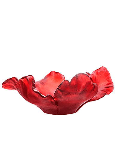Daum Large Tulip Bowl in Red