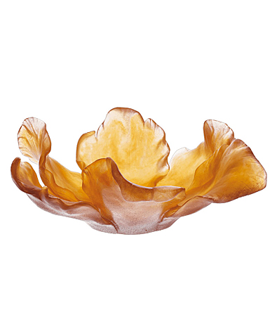 Daum Large Tulip Bowl in Amber