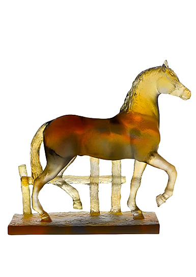 Daum Trotting Ourasi by Jean-Francois Leroy Sculpture