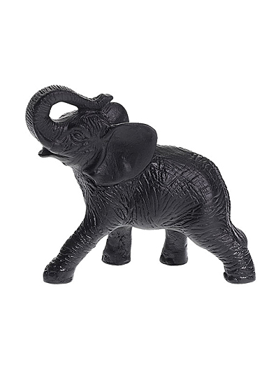 Daum Black Elephant Sculpture