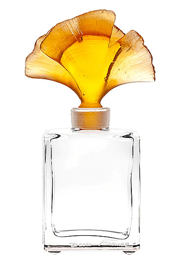 Daum Ginkgo Perfume Bottle in Amber