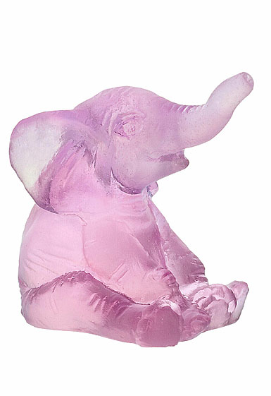 Daum Mini Elephant in Pink Sculpture