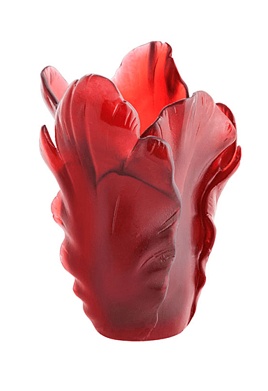 Daum Tulip Vase in Red