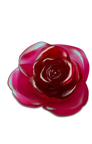 Daum Rose Passion Decorative Flower in Red