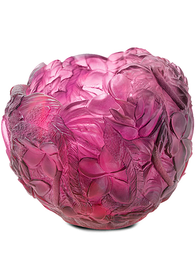 Daum 8.6" Bouquet Vase in Purple and Red