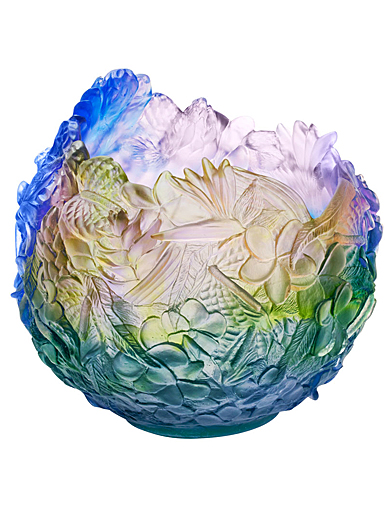 Daum 13.6" Bouquet Vase in Rainbow Colors, Limited Edition