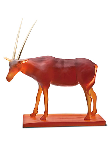 Daum Oryx Hicham Lahlou in Amber, Limited Edition Sculpture