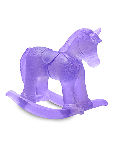 Daum Rocking Horse in Purple Sculpture