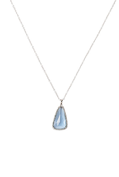 Daum Eclat de Daum Crystal Pendant Necklace in Light Blue