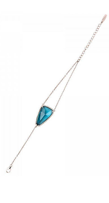 Daum Eclat de Daum Crystal Bracelet in Celadon Blue