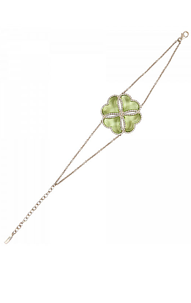 Daum Destin Crystal Bracelet in Jade Green