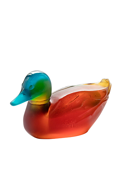 Daum Mallard Duck Sculpture