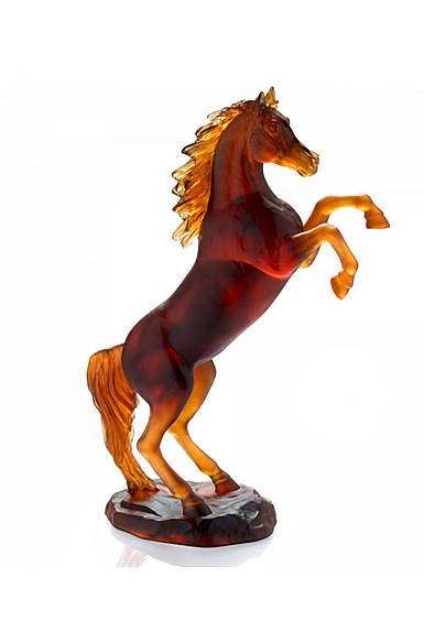 Daum Spirited Horse in Amber, Limited Edition Sculpture
