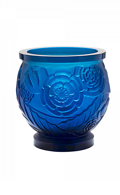 Daum 8.9" Empreinte Vase in Blue, Limited Edition