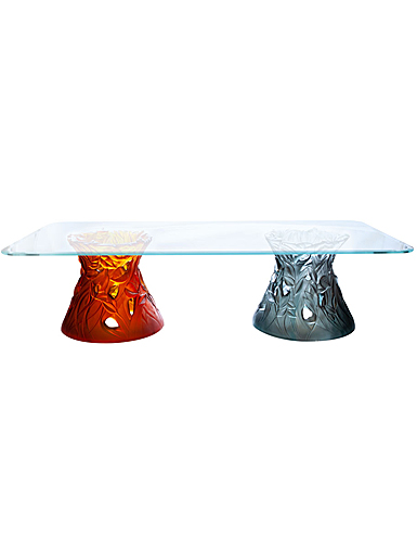 Daum Large Bicolor Vegetal Coffee Table in Amber and Blue-Grey