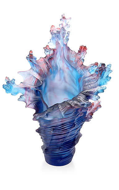 Daum 18.5" Coral Sea Vase