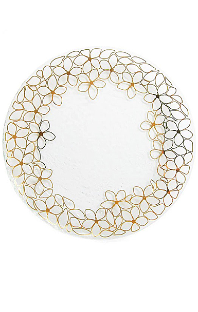 Annieglass Daisy Chain 10.5" Round Plate Gold