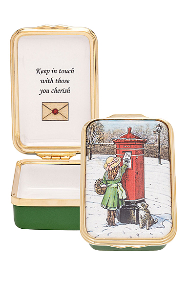 Halcyon Days Keep in touch Enamel Box