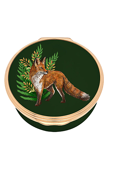 Halcyon Days Woodland Wildlife Fox Enamel Box
