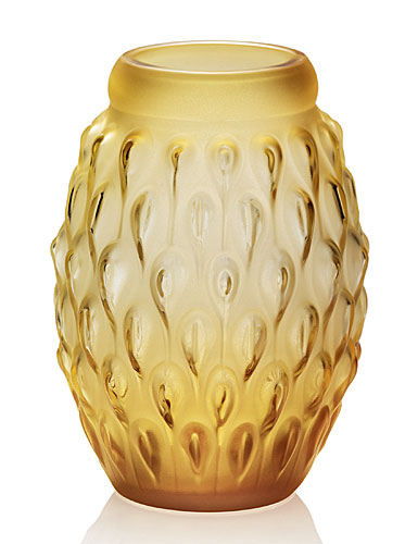 Lalique Amber Figuera Vase