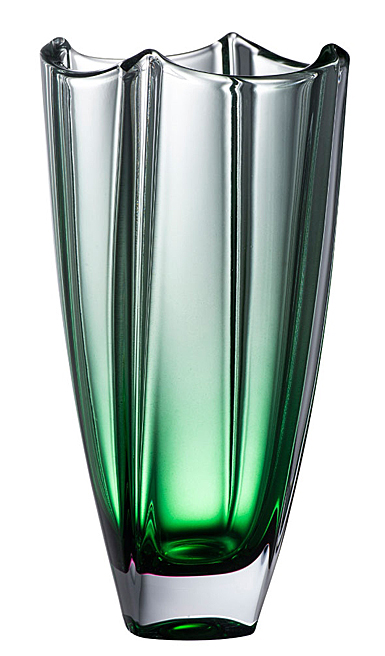 Galway Emerald Dune 10" Square Vase
