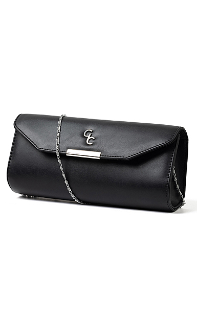 Galway Leather Clutch, Black