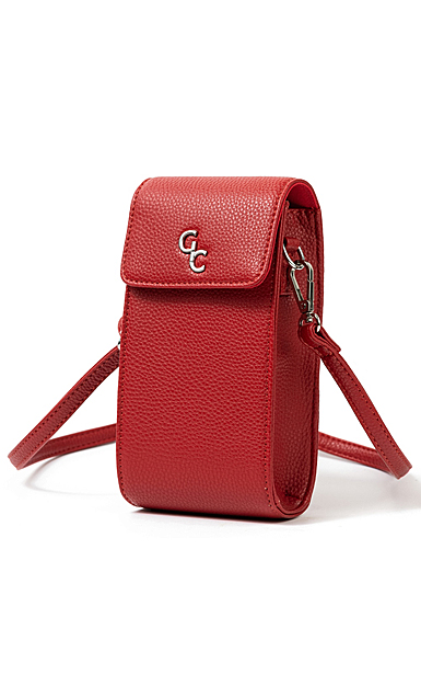 Galway Leather Mini Crossbody Bag, Red