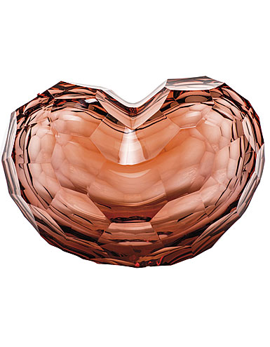 Moser Crystal Heart Sculpture 7.9" Rosalin