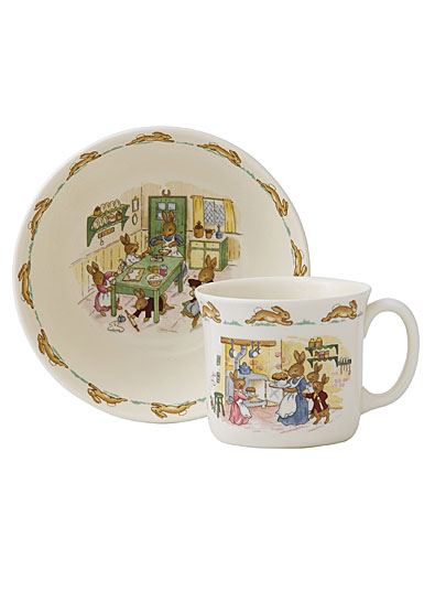 Royal Doulton Bunnykins Baby Nurseryware Infant Bowl and Mug, Set