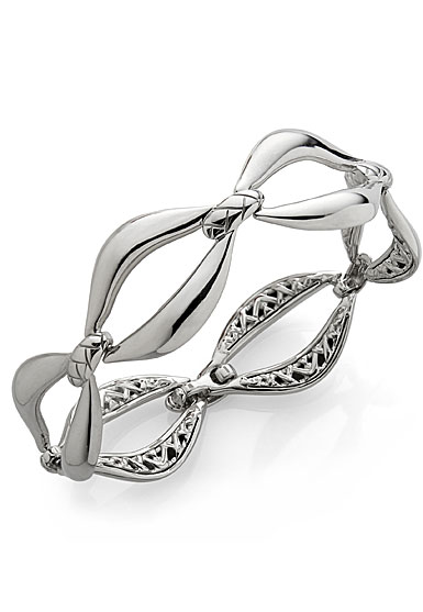 Nambe Jewelry Silver Braid Link Bracelet, Large