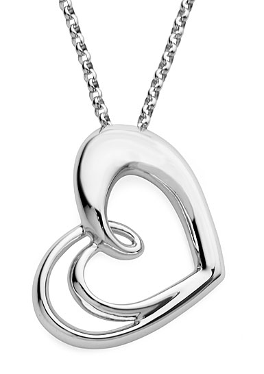 Nambe Jewelry Silver Heart Pendant Necklace
