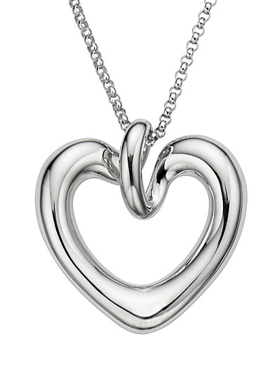 Nambe Jewelry Silver Love Pendant Necklace