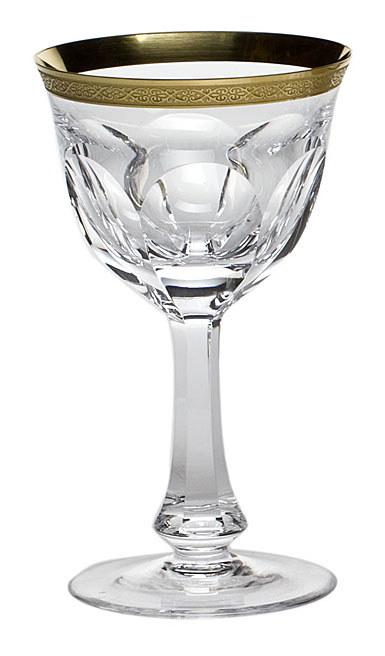 Moser Crystal Lady Hamilton Etched and Gilded Goblet, Single
