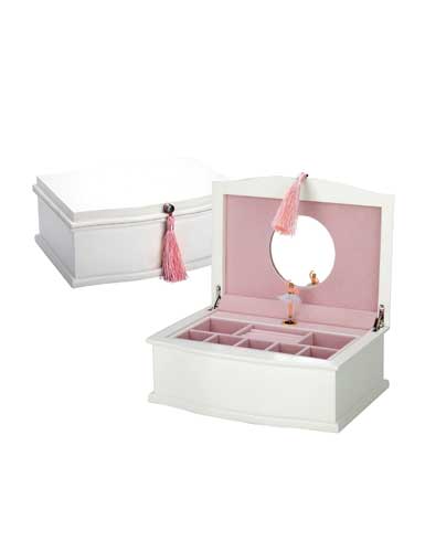 Reed and Barton Ballerina Jewelry Chest, White