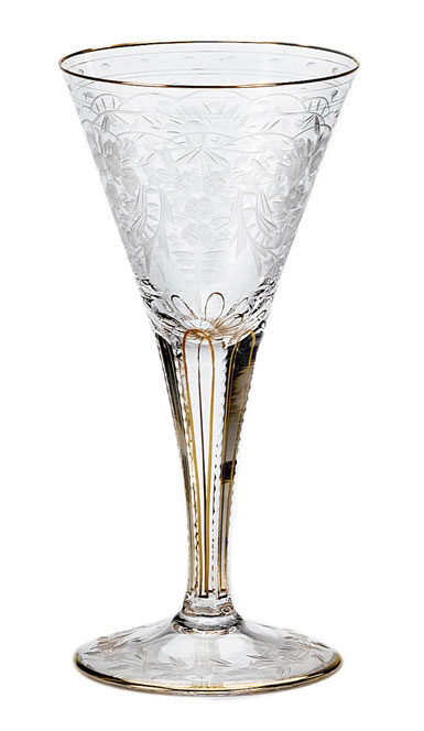 Moser Crystal Maharani White Wine Glass, Single