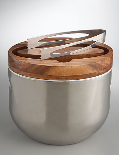 Nambe Metal/Wood Mikko Ice Bucket