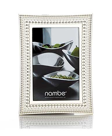 Nambe Metal Beaded 4x6 Picture Frame