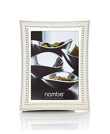 Nambe Metal Beaded 5x7" Picture Frame