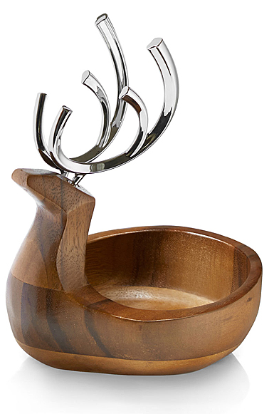 Nambe Holiday Reindeer Candy Dish
