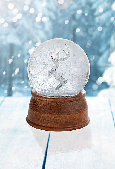 Nambe Reindeer Snow Globe