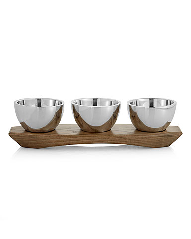 Nambe Wood and Metal Cabo Condiment Server