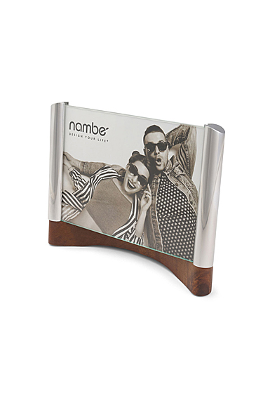 Nambe Metal and Wood Sky View 5x7" Picture Frame