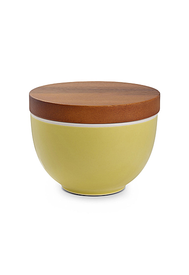 Nambe Prism Candle Bowl with Lid Citron