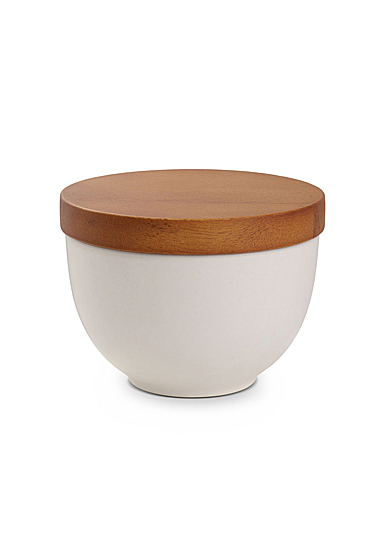 Nambe Prism Candle Bowl with Lid Starry White