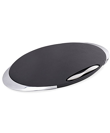 Nambe Noir Wood Cheese Board with Knife