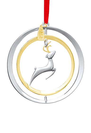 Nambe Metal Annual Reindeer 2022 Dated Ornament
