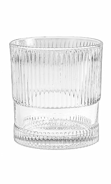 Fortessa Fashion Glass NoHo Clear Double Old Fashioned Glass, Single