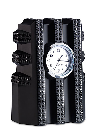 Lalique New York Clock, Black