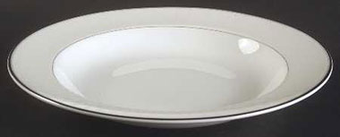 Waterford China Lismore Platinum Rim Soup 9" Plate, Single